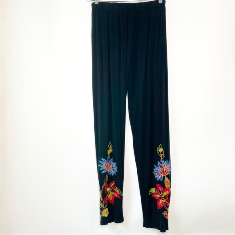 Vintage April Cornell Embroidered Pants Size Small